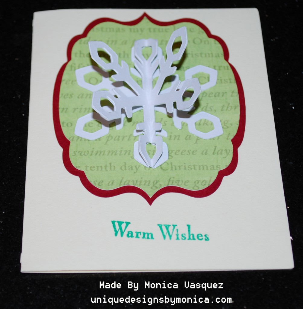 3D Snowflake Card