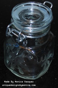 Etched Glass Containers - Snowflake