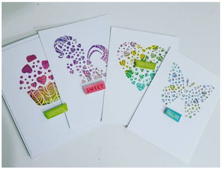 A2 Panel Heart Cards
