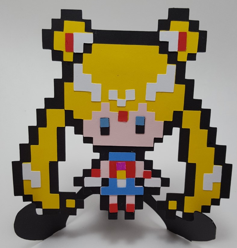 How To Assemble 8-Bit Sailor Moon SVG – Silhouette