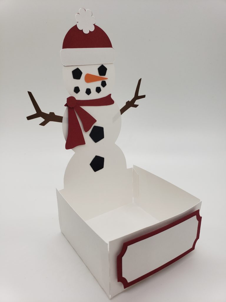 Snowman Square Box SVG