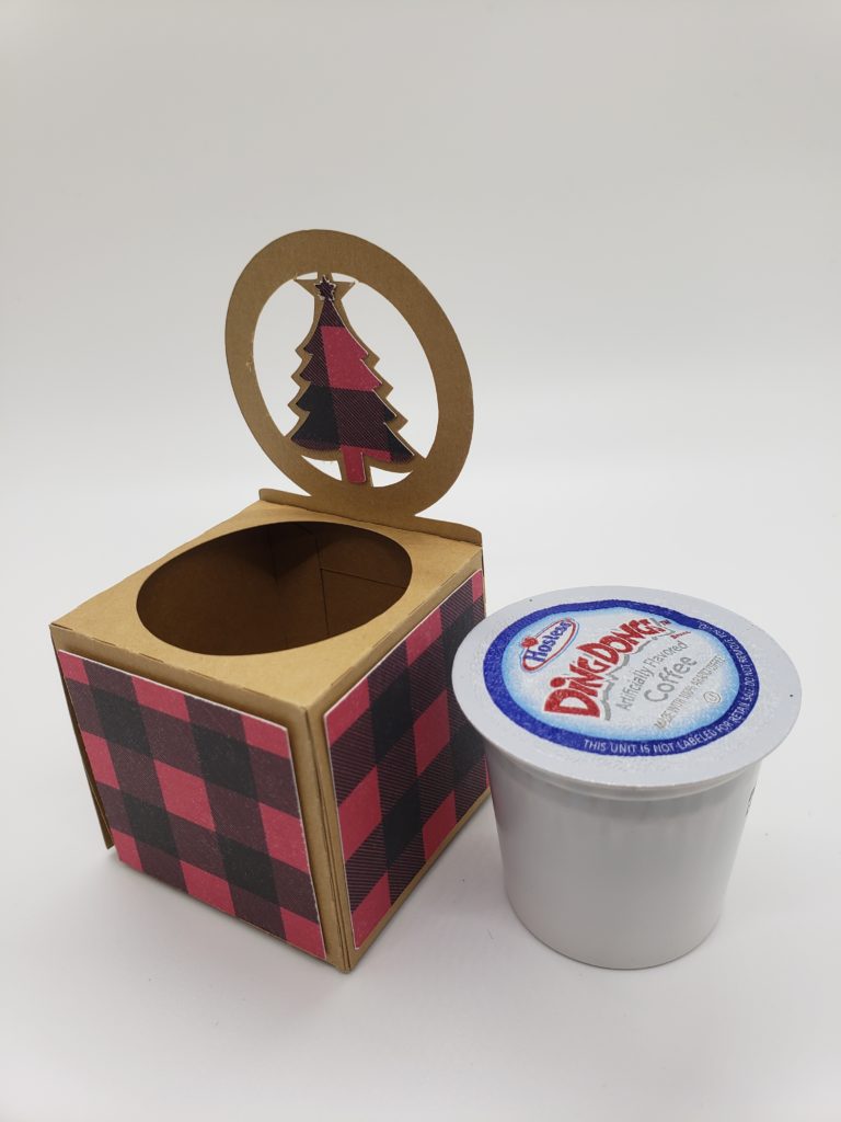Single Tree K Cup Box SVG