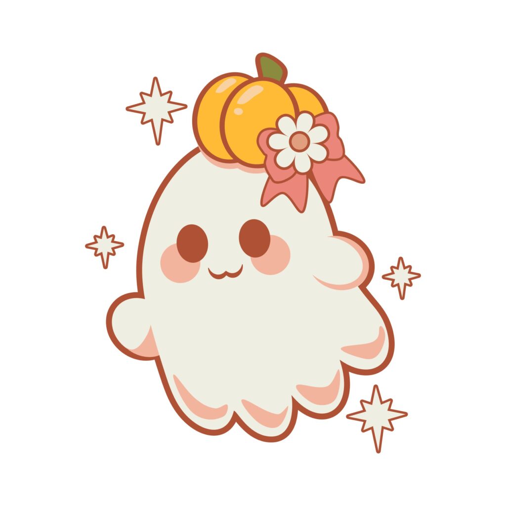 Ghost with Pumpkin Hat – D-1291295 Ghost with Pumpkin Hat – D-1291295
