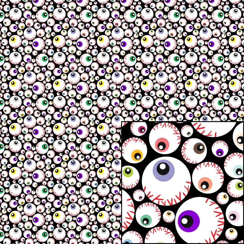 Digital Pattern Paper – Spooky Eyes Balls – D-1296376