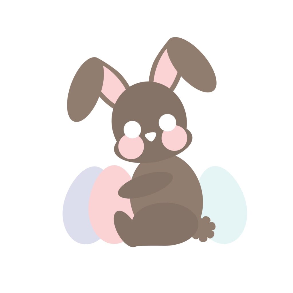 Chocolate Bunny Hugging an Eggs – D-1328408