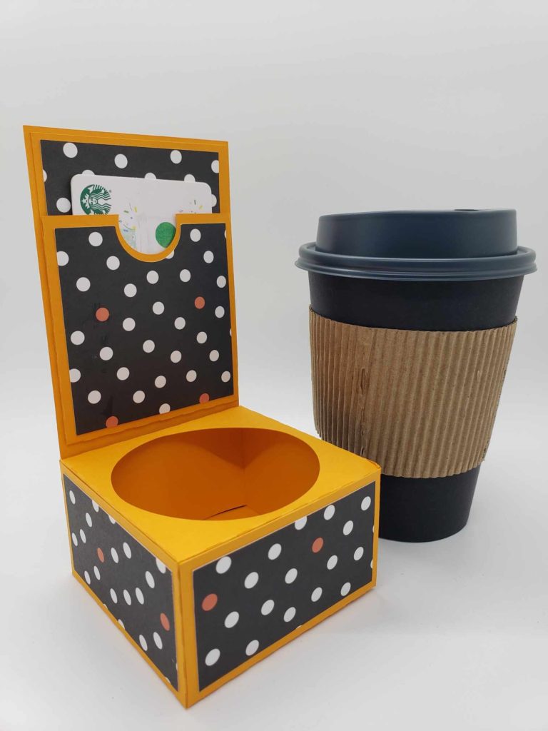 Fall/Halloween Mini Coffee Cup with Gift Holder SVG