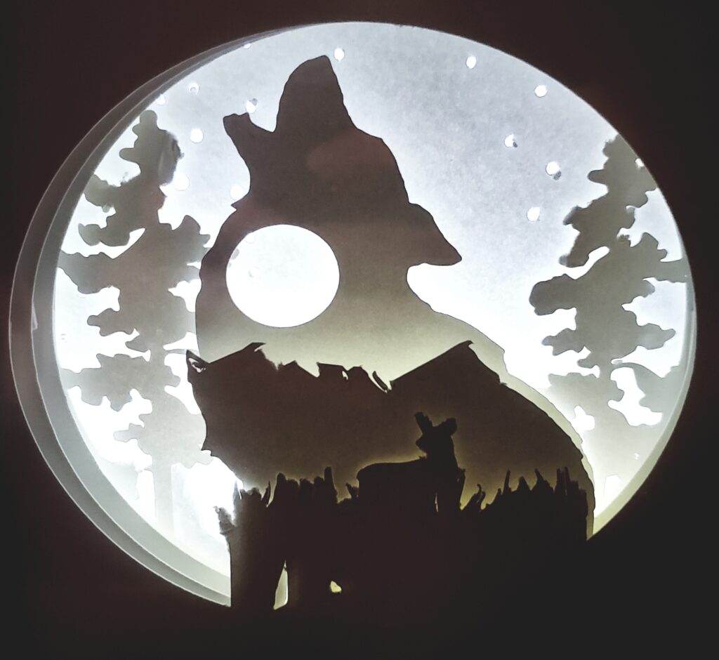 Wolf Shadow Box Panel D-1308216