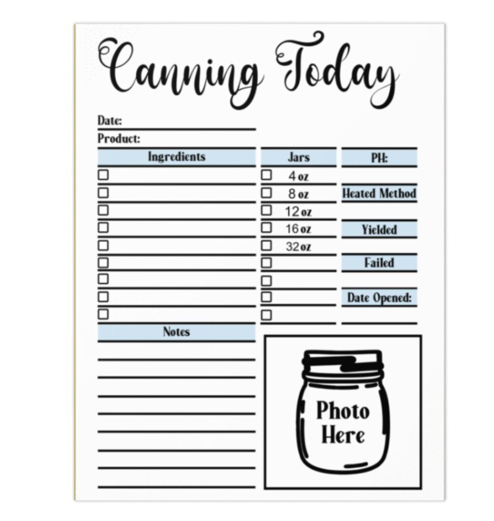 Planning For The Canning Season – In Blue Planning For The Canning Season – In Blue