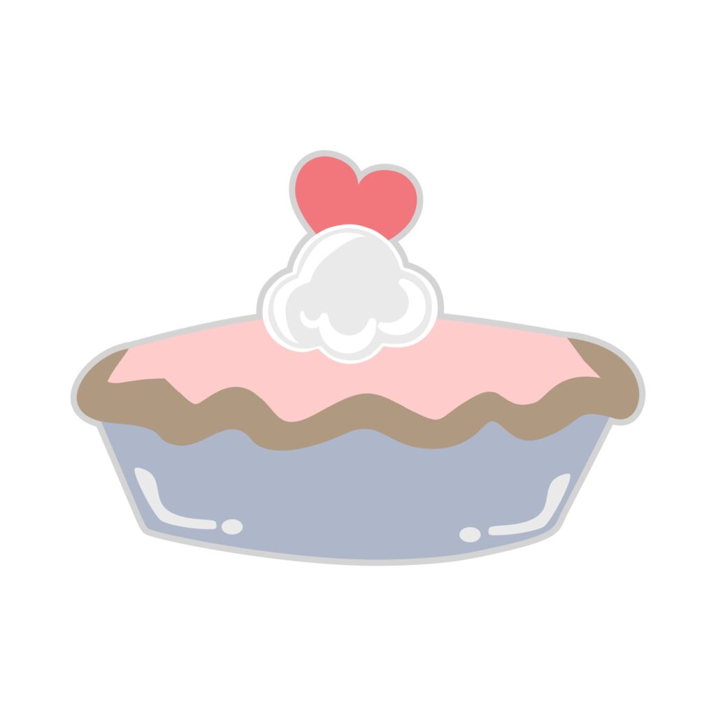 Heart Pie with Whipped Cream – D-1315846
