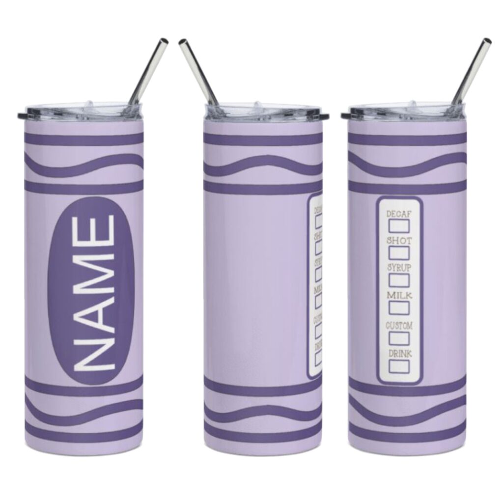 TUMBLER WRAP 20oz- Purple Crayon – D-1336198