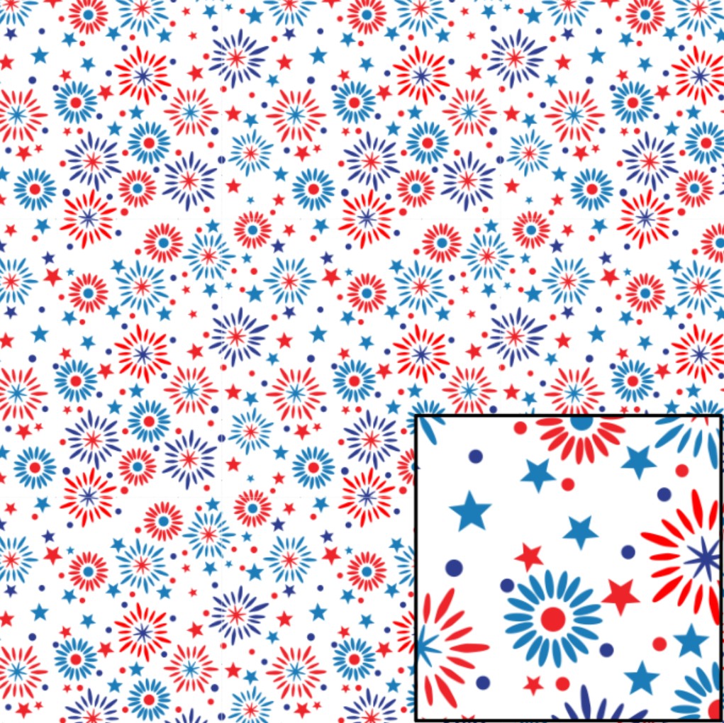Digital Pattern Paper – Firework Flowers and Stars – D-1340990