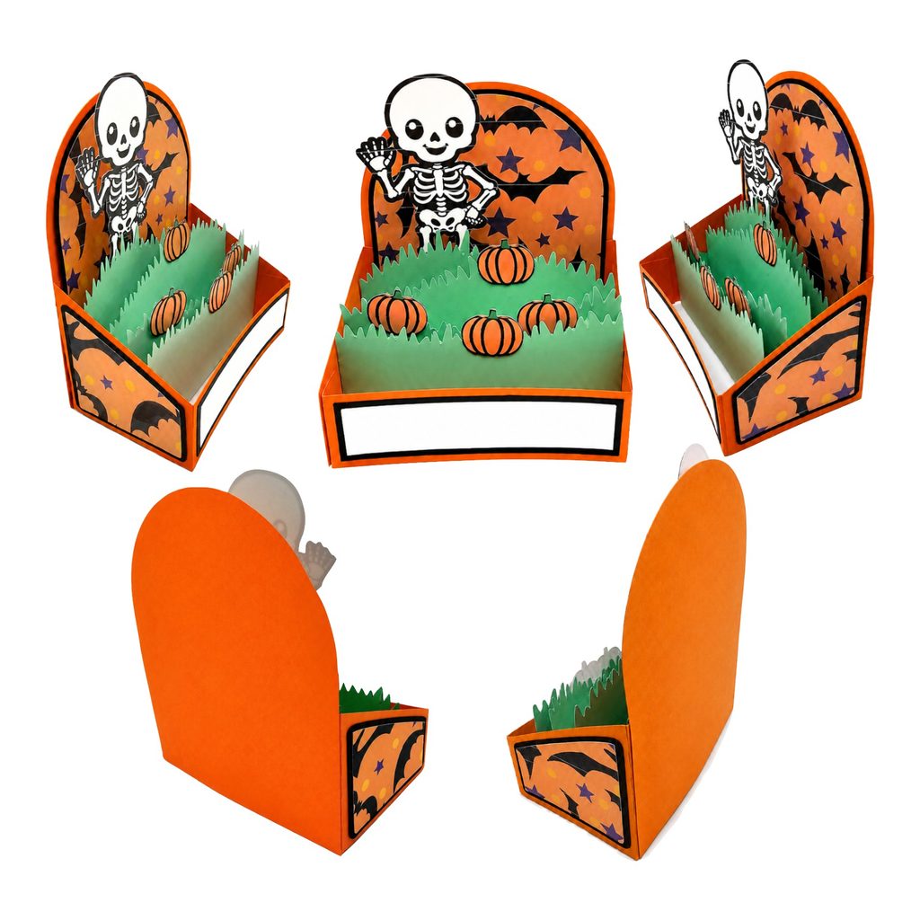 Card – Skeleton In a Pumpkin Patch – D-1355833 